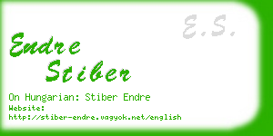 endre stiber business card